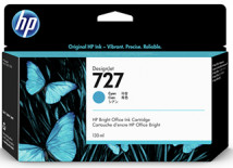 HP 727 130-ml Cyan DesignJet Ink Cartridge